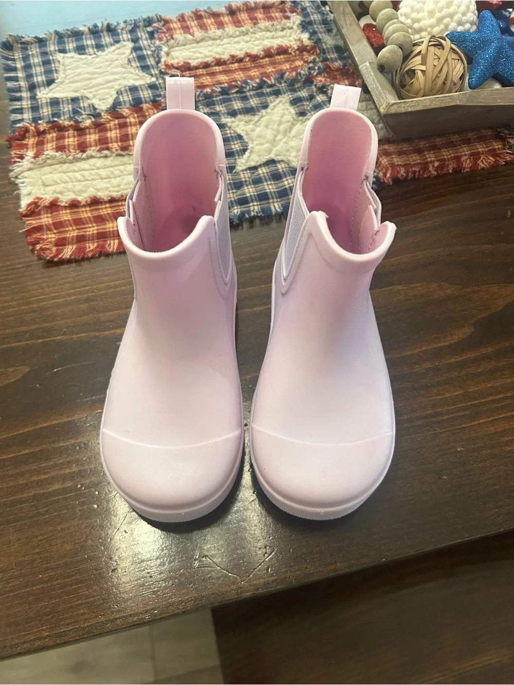Kids' Bear Paw Pink Rain Chelsea Boots